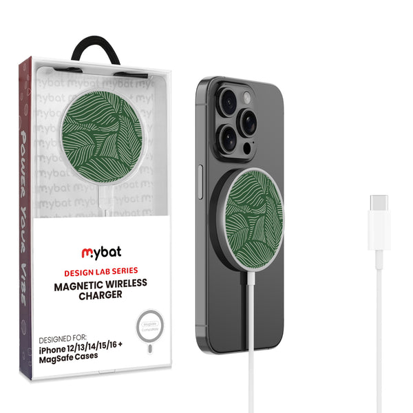 MyBat Design Lab Magnetic Wireless Charger - Silver - Leaves - MCGWIRC18SL-125-1.jpg