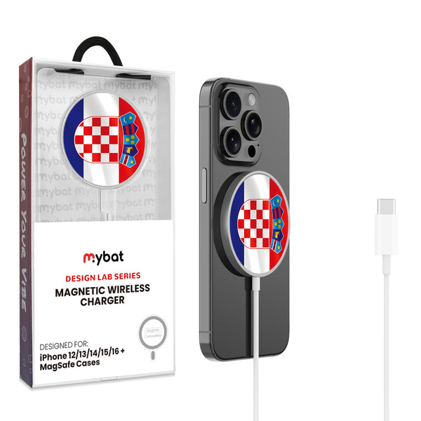 MyBat Design Lab Magnetic Wireless Charger - Silver - Croatia Flag - MCGWIRC18SL-143-1.jpg