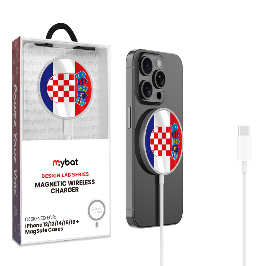 MyBat Design Lab Magnetic Wireless Charger - Silver - Croatia Flag - MCGWIRC18SL-143-1.jpg