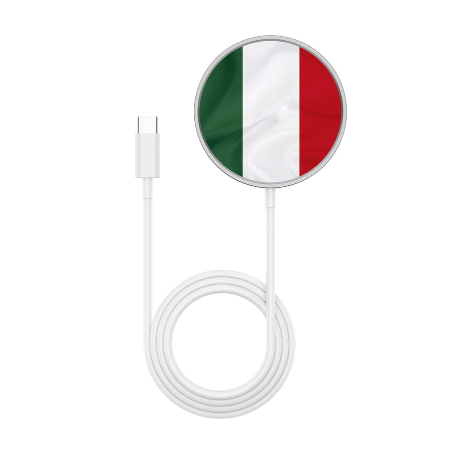 MyBat Design Lab Magnetic Wireless Charger - Silver - Hungary Flag - MCGWIRC18SL-149-3.jpg