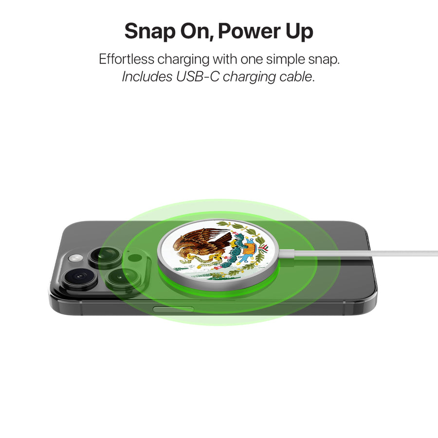 MyBat Design Lab Magnetic Wireless Charger - Silver - Bandera de México - MCGWIRC18SL-174-4.jpg