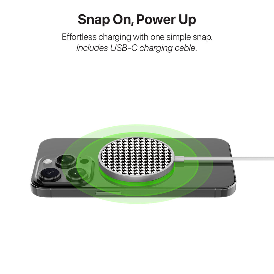 MyBat Design Lab Magnetic Wireless Charger - Silver - Classic Houndstooth - MCGWIRC18SL-215-4.jpg