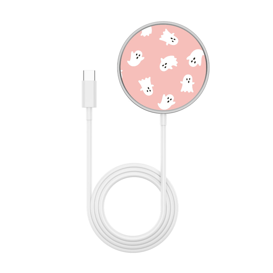 MyBat Design Lab Magnetic Wireless Charger - Silver - Friendly Ghosts - MCGWIRC18SL-219-3.jpg