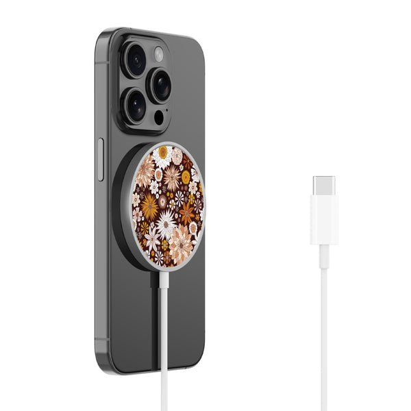 MyBat Design Lab Magnetic Wireless Charger - Silver - Autumn Florals - MCGWIRC18SL-243-2.jpg