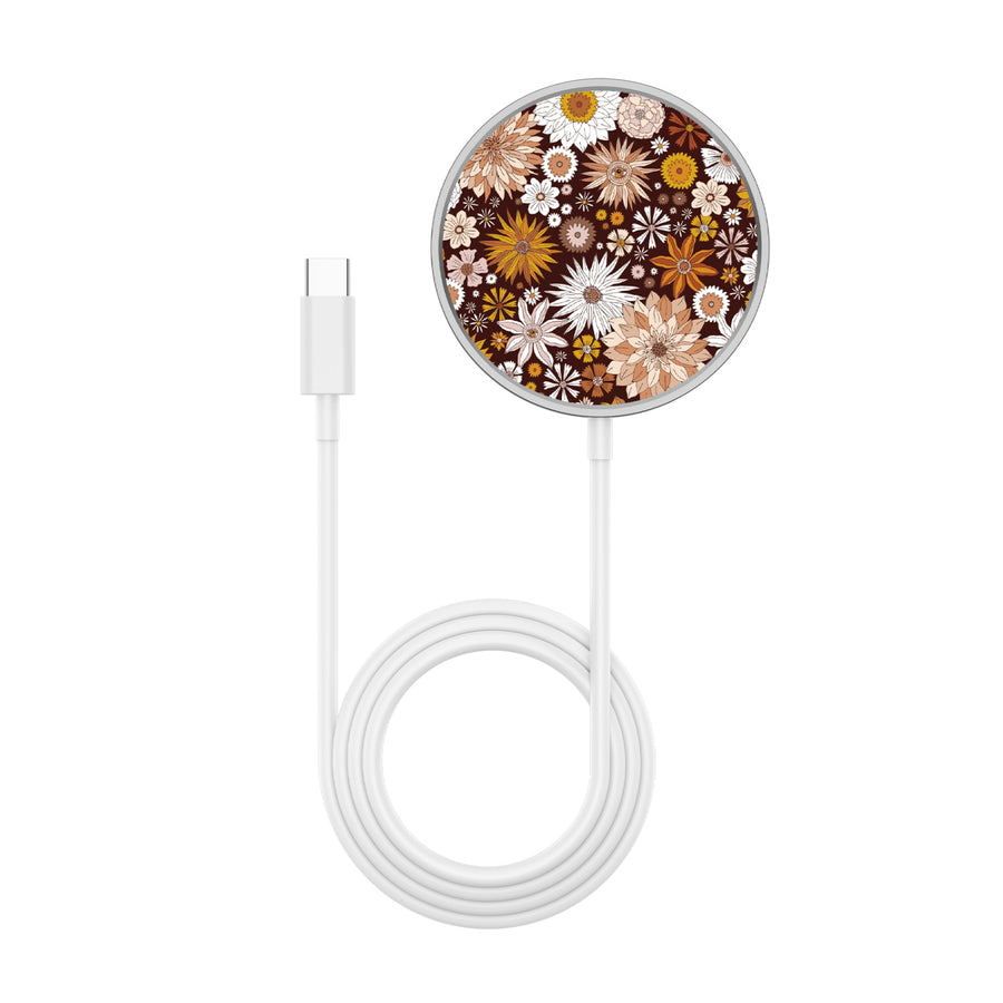 MyBat Design Lab Magnetic Wireless Charger - Silver - Autumn Florals - MCGWIRC18SL-243-3.jpg