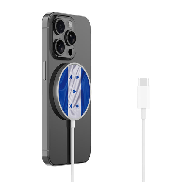 MyBat Design Lab Magnetic Wireless Charger - Silver - Honduras Flag - MCGWIRC18SL-259-2.jpg