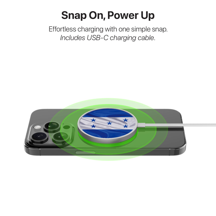 MyBat Design Lab Magnetic Wireless Charger - Silver - Honduras Flag - MCGWIRC18SL-259-4.jpg