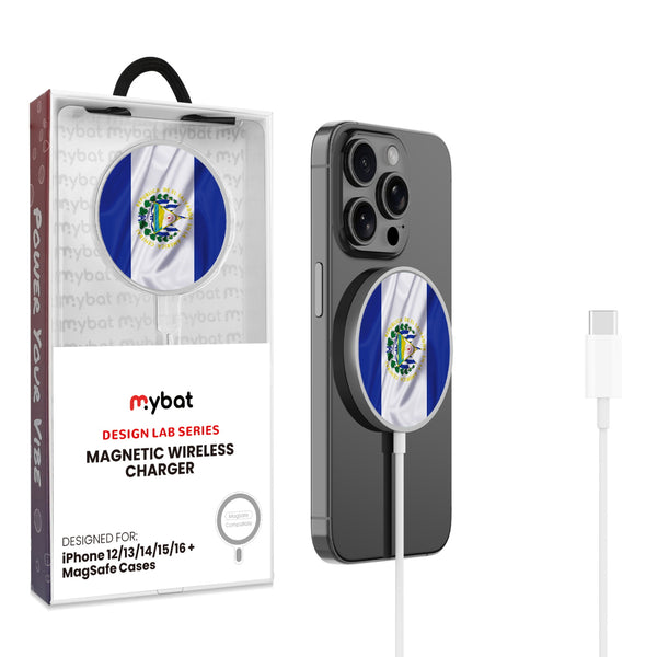 MyBat Design Lab Magnetic Wireless Charger - Silver - El Salvador Flag - MCGWIRC18SL-260-1.jpg