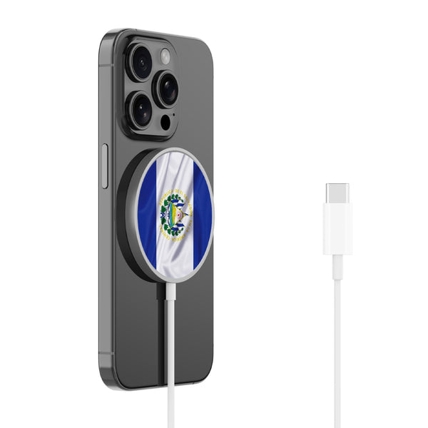 MyBat Design Lab Magnetic Wireless Charger - Silver - El Salvador Flag - MCGWIRC18SL-260-2.jpg