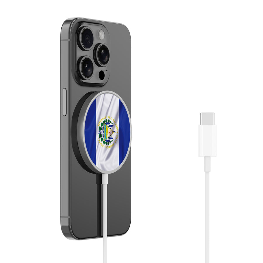 MyBat Design Lab Magnetic Wireless Charger - Silver - El Salvador Flag - MCGWIRC18SL-260-2.jpg