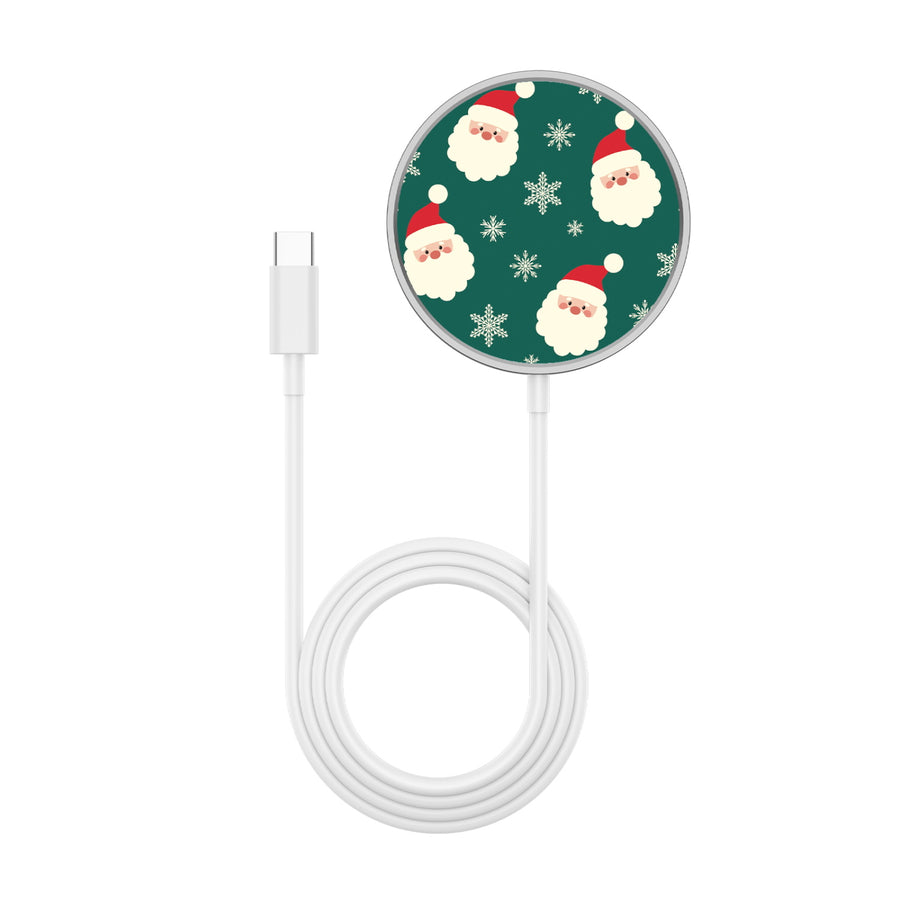 MyBat Design Lab Magnetic Wireless Charger - Silver - Jolly Saint Nick - MCGWIRC18SL-271-3.jpg
