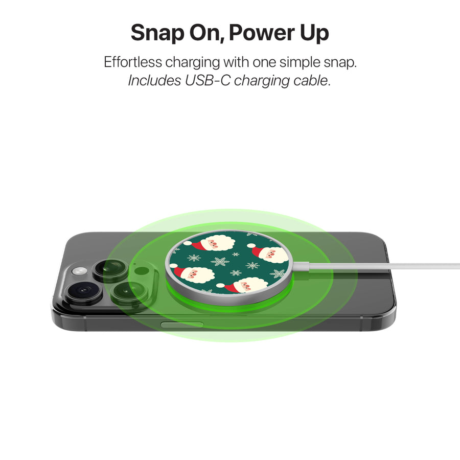 MyBat Design Lab Magnetic Wireless Charger - Silver - Jolly Saint Nick - MCGWIRC18SL-271-4.jpg