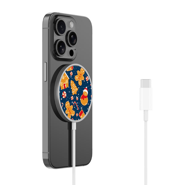 MyBat Design Lab Magnetic Wireless Charger - Silver - Gingerbread Cookies - MCGWIRC18SL-273-2.jpg
