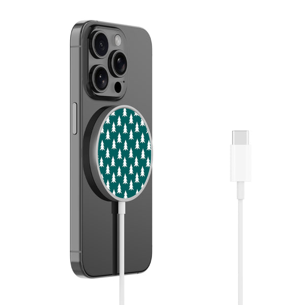 MyBat Design Lab Magnetic Wireless Charger - Silver - Evergreen Forest - MCGWIRC18SL-278-2.jpg