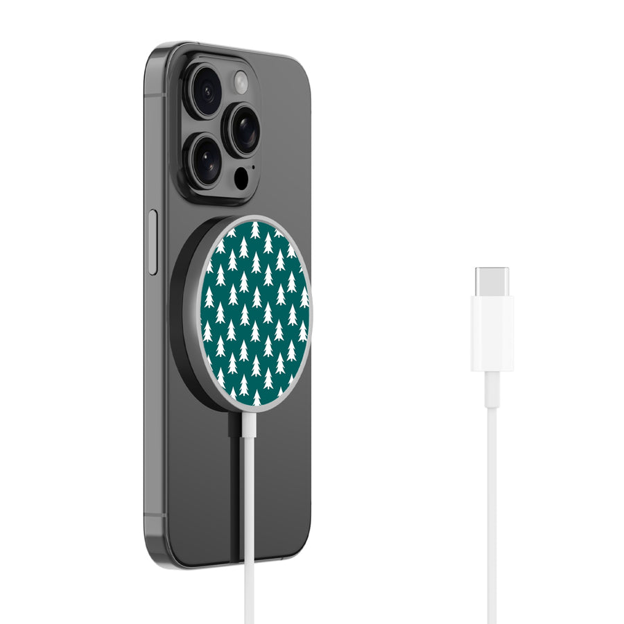 MyBat Design Lab Magnetic Wireless Charger - Silver - Evergreen Forest - MCGWIRC18SL-278-2.jpg