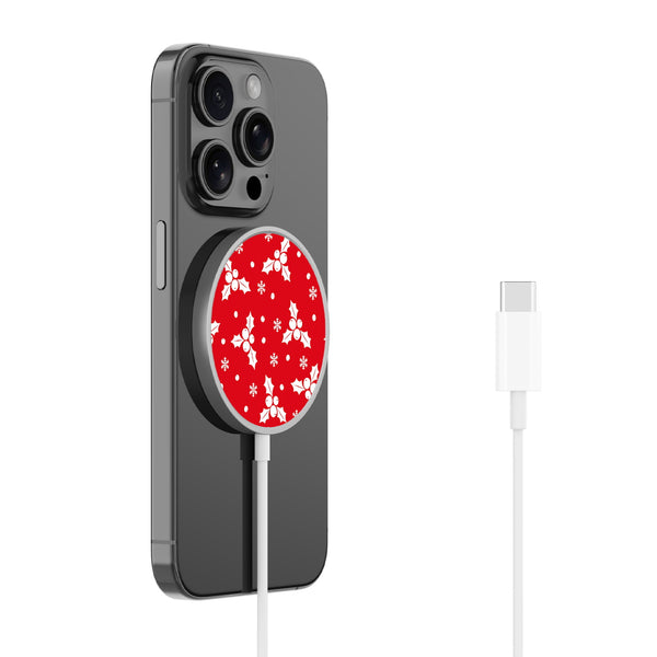 MyBat Design Lab Magnetic Wireless Charger - Silver - Merry Mistletoe - MCGWIRC18SL-290-2.jpg
