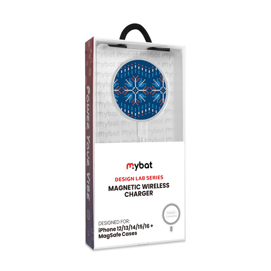 MyBat Design Lab Magnetic Wireless Charger - Silver - Nordic Holiday Knit - MCGWIRC18SL-302-8.jpg