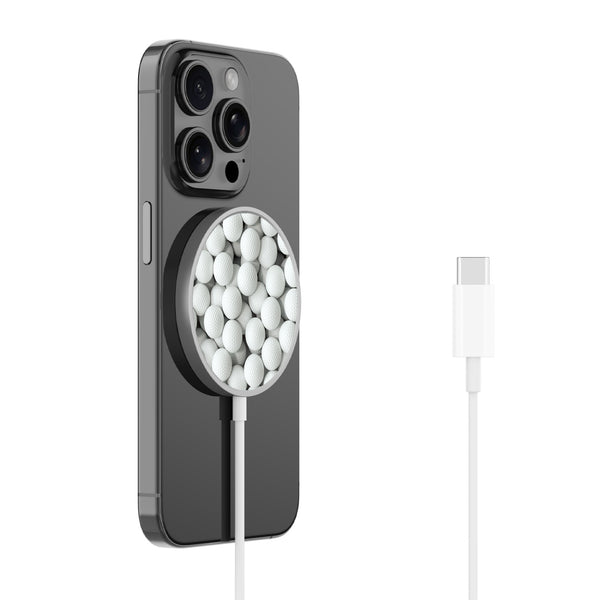 MyBat Design Lab Magnetic Wireless Charger - Silver - Golf Balls - MCGWIRC18SL-314-2.jpg