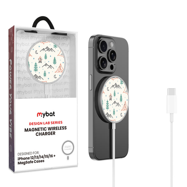 MyBat Design Lab Magnetic Wireless Charger - Silver - Fireside Camp - MCGWIRC18SL-328-1.jpg