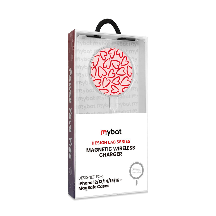 MyBat Design Lab Magnetic Wireless Charger - Silver - Endless Hearts