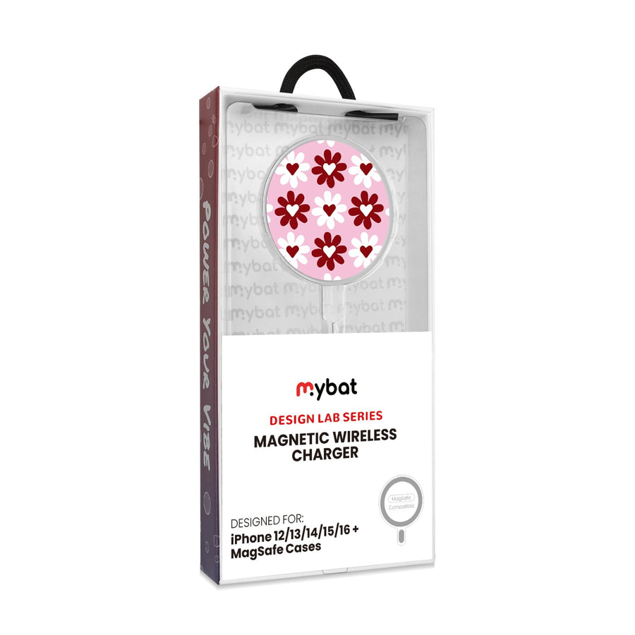 MyBat Design Lab Magnetic Wireless Charger - Silver - Love in Bloom