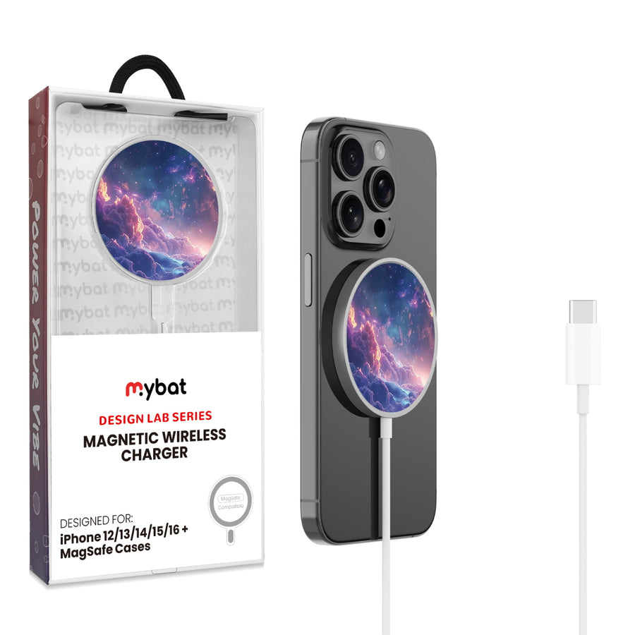 MyBat Design Lab Magnetic Wireless Charger - Silver - Galaxy Clouds - MCGWIRC18SL-345-1.jpg