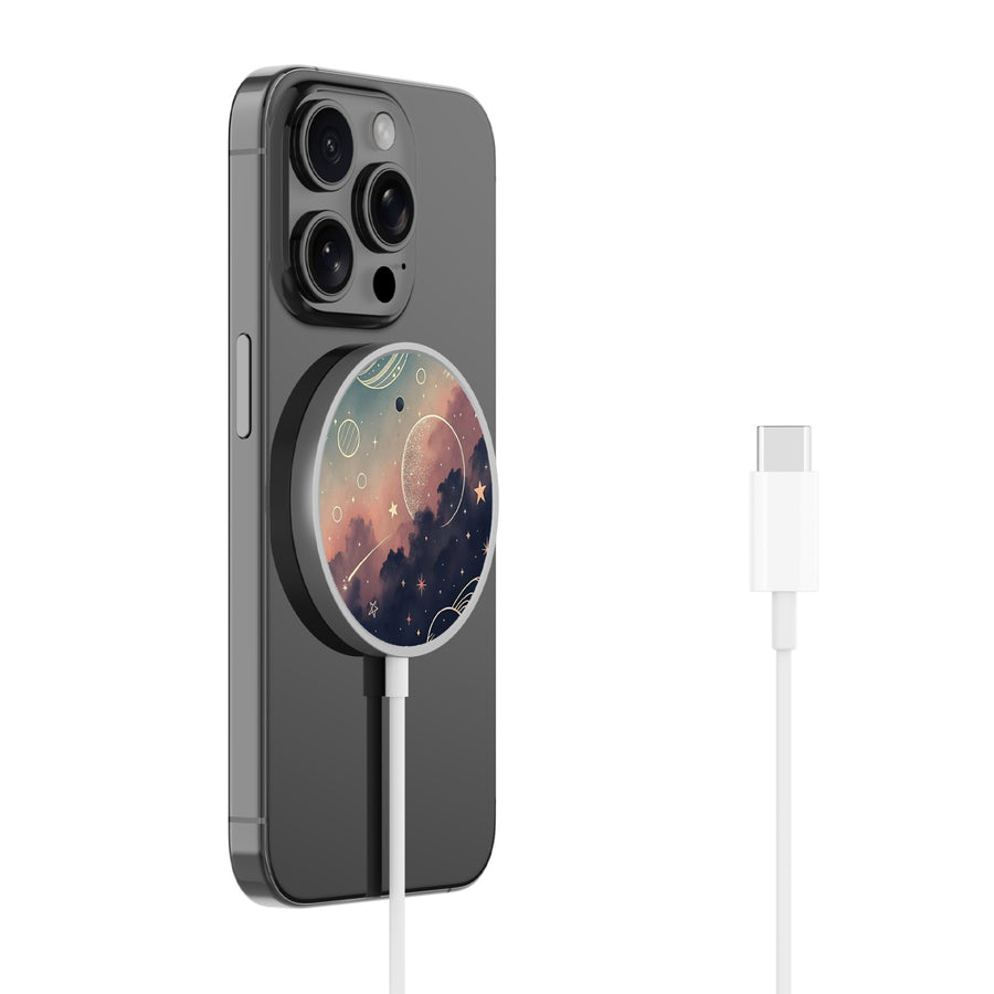 MyBat Design Lab Magnetic Wireless Charger - Silver - Planets and Stars - MCGWIRC18SL-356-2.jpg