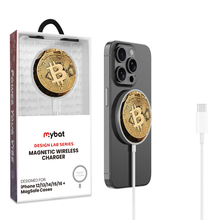 MyBat Design Lab Magnetic Wireless Charger - Silver - Bitcoin - MCGWIRC18SL-357-1.jpg