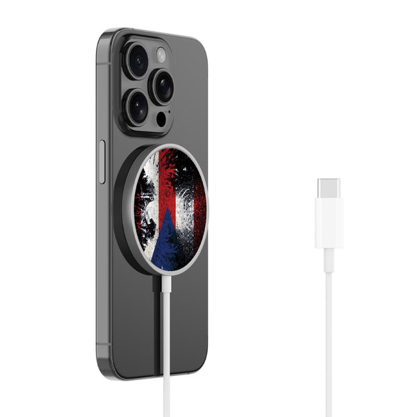 MyBat Design Lab Magnetic Wireless Charger - Silver - Puerto Rico Eagle Flag - MCGWIRC18SL-359-2.jpg
