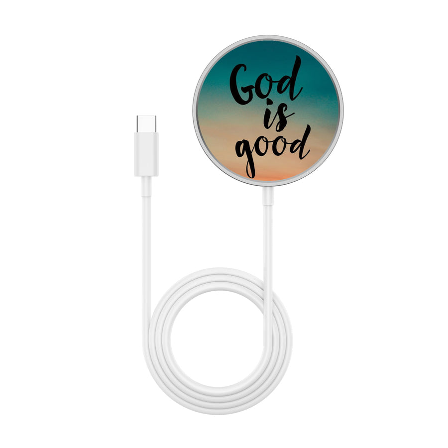 MyBat Design Lab Magnetic Wireless Charger - Silver - God is Good - MCGWIRC18SL-364-3.jpg