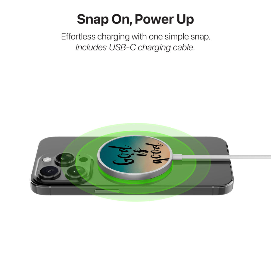 MyBat Design Lab Magnetic Wireless Charger - Silver - God is Good - MCGWIRC18SL-364-4.jpg