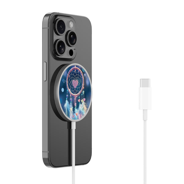MyBat Design Lab Magnetic Wireless Charger - Silver - Pastel Dreamcatcher - MCGWIRC18SL-376-2.jpg