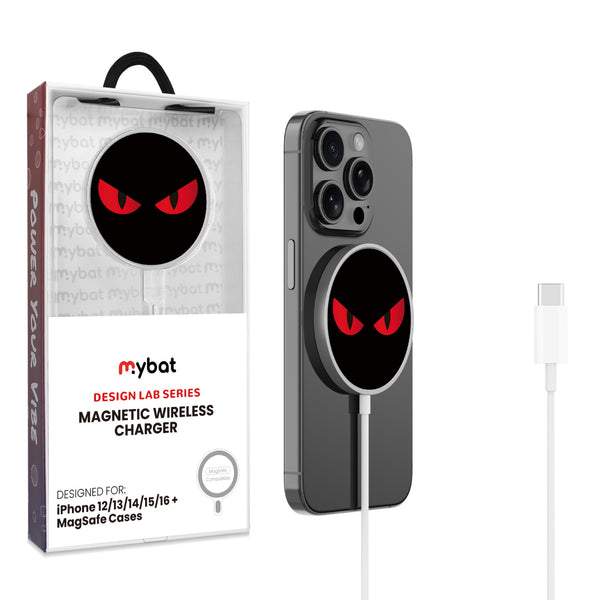 MyBat Design Lab Magnetic Wireless Charger - Silver - Red Eyes - MCGWIRC18SL-400-1.jpg