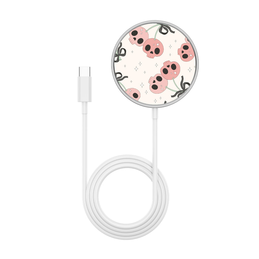 MyBat Design Lab Magnetic Wireless Charger - Silver - Cherry Skulls - MCGWIRC18SL-408-3.jpg
