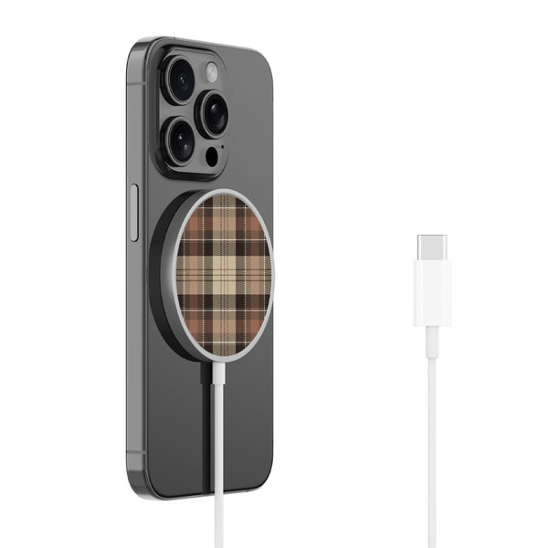 MyBat Design Lab Magnetic Wireless Charger - Silver - Mocha Flannel - MCGWIRC18SL-431-2.jpg