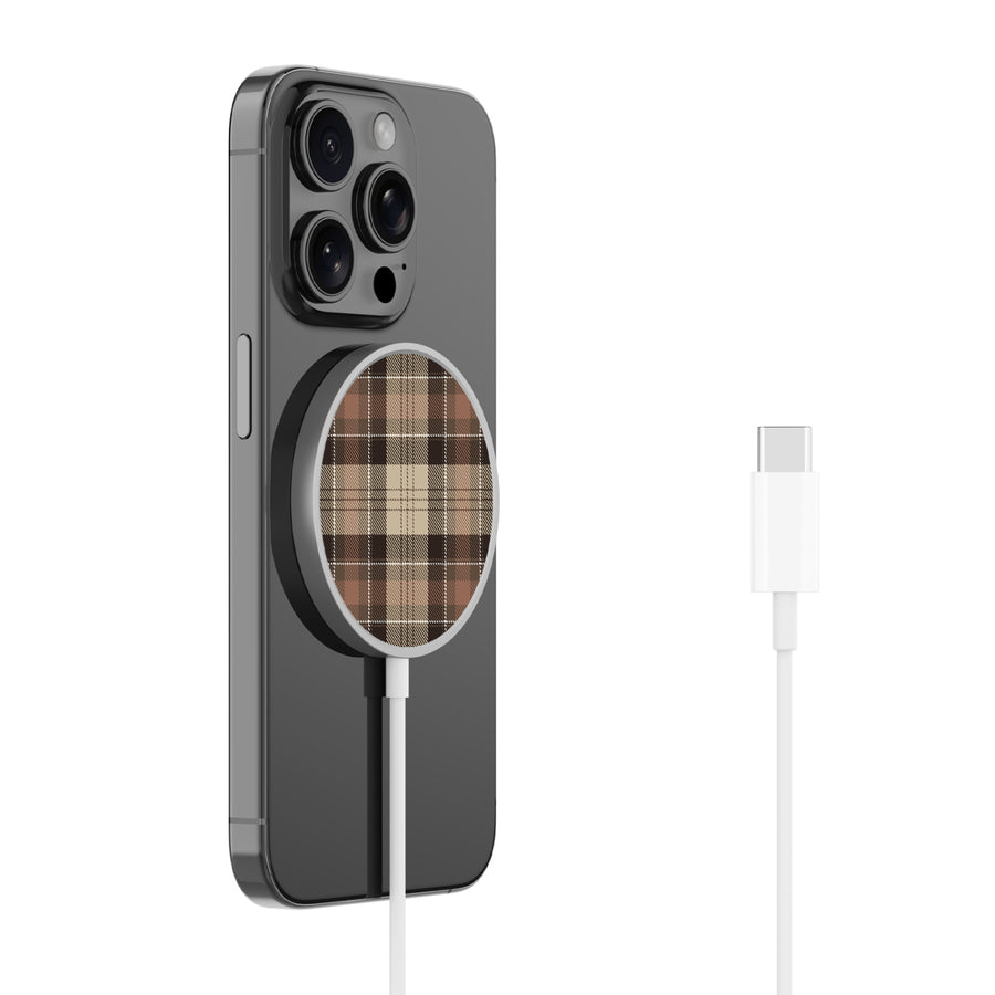 MyBat Design Lab Magnetic Wireless Charger - Silver - Mocha Flannel - MCGWIRC18SL-431-2.jpg