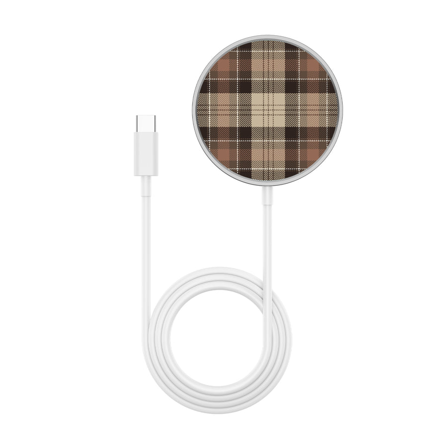MyBat Design Lab Magnetic Wireless Charger - Silver - Mocha Flannel - MCGWIRC18SL-431-3.jpg