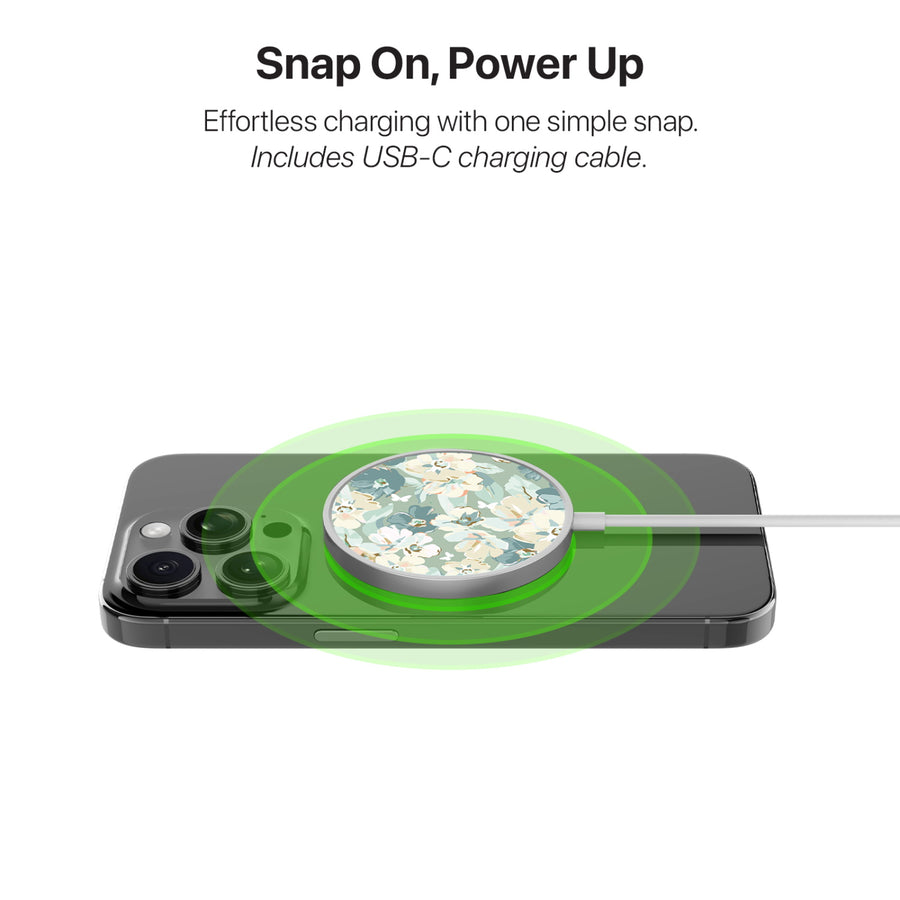 MyBat Design Lab Magnetic Wireless Charger - Silver - Vintage Garden - MCGWIRC18SL-432-4.jpg