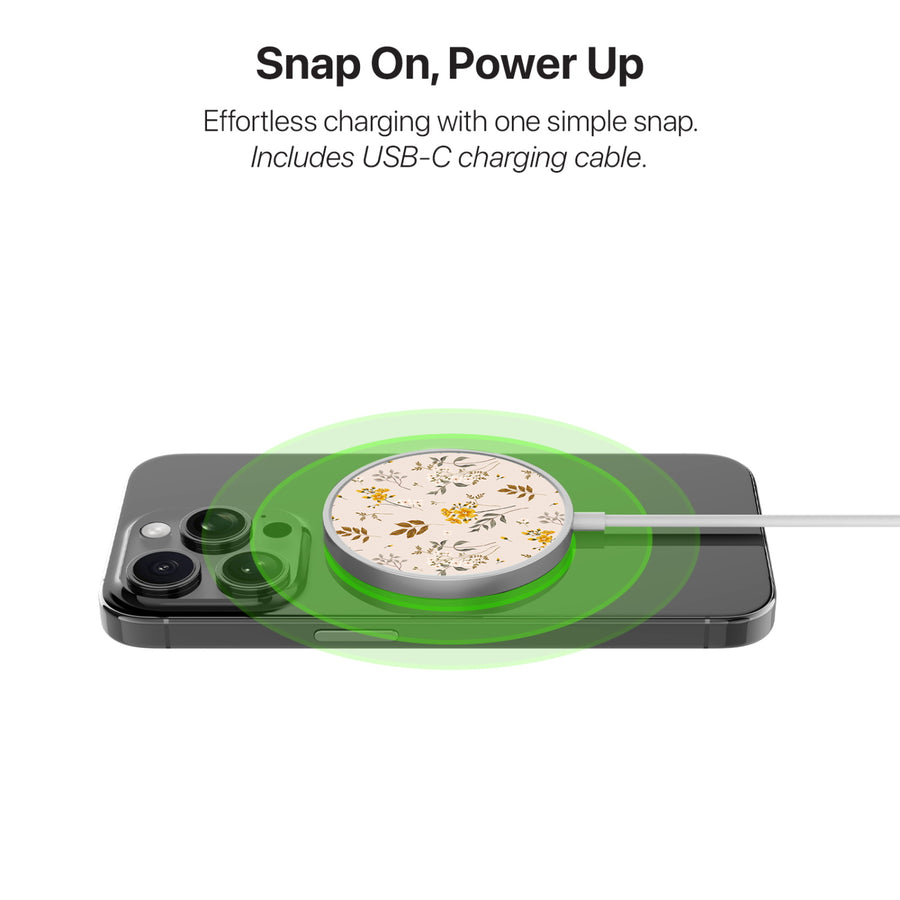 MyBat Design Lab Magnetic Wireless Charger - Silver - Ditsy Botanical - MCGWIRC18SL-433-4.jpg