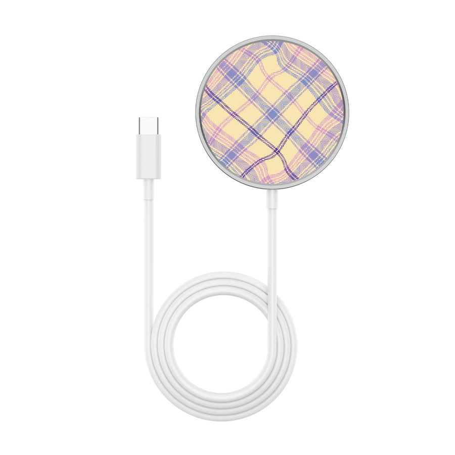 MyBat Design Lab Magnetic Wireless Charger - Silver - Wavy Plaid - MCGWIRC18SL-442-3.jpg