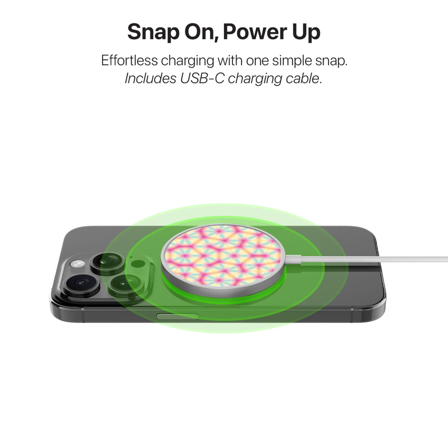 MyBat Design Lab Magnetic Wireless Charger - Silver - Pastel Prism - MCGWIRC18SL-496-4.jpg