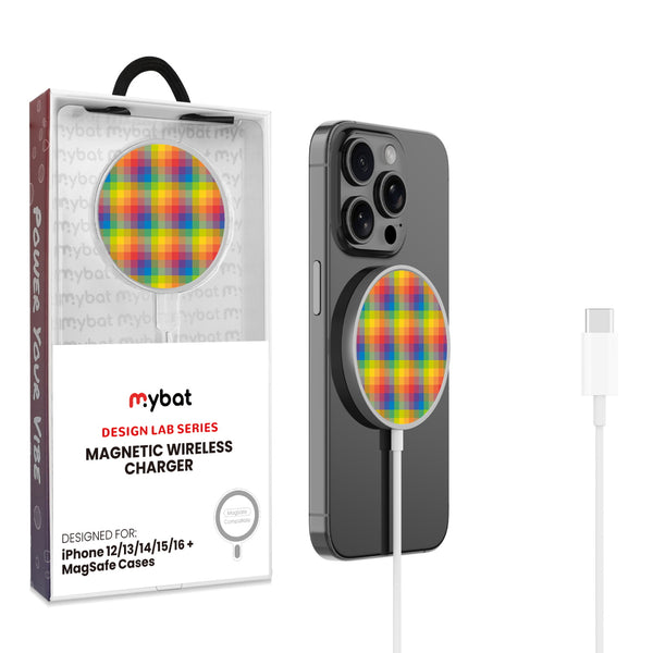 MyBat Design Lab Magnetic Wireless Charger - Silver - Pixel Pride - MCGWIRC18SL-501-1.jpg