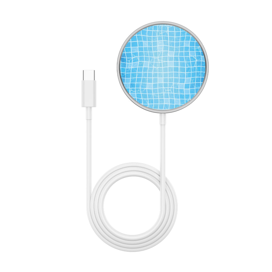 MyBat Design Lab Magnetic Wireless Charger - Silver - Pool Tile - MCGWIRC18SL-504-3.jpg