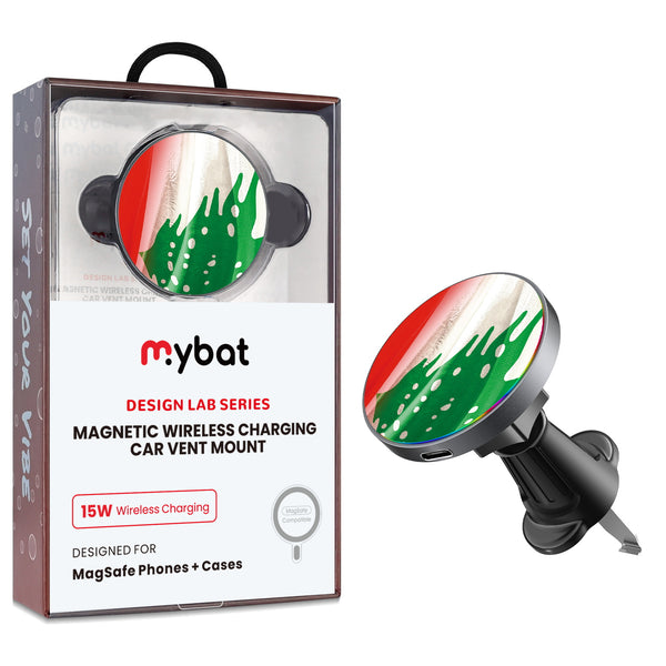 MyBat Design Lab Magnetic Wireless Charging Vent Mount - Black - Lebanese Flag - MCGWIRC21BK-033-1.jpg