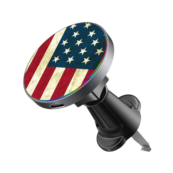 MyBat Design Lab Magnetic Wireless Charging Vent Mount - Black - American Flag - MCGWIRC21BK-043-2.jpg
