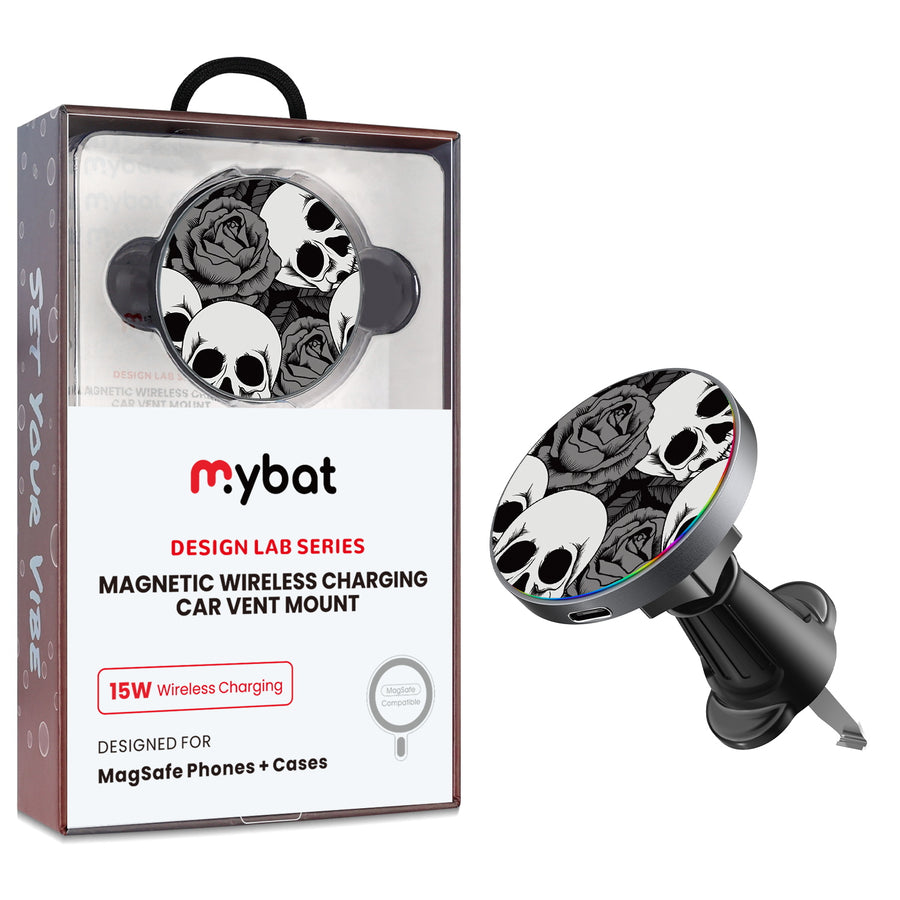 MyBat Design Lab Magnetic Wireless Charging Vent Mount - Black - Skull Garden - MCGWIRC21BK-081-1.jpg