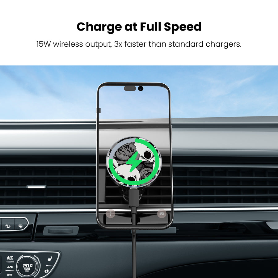 MyBat Design Lab Magnetic Wireless Charging Vent Mount - Black - Skull Garden - MCGWIRC21BK-081-5.jpg