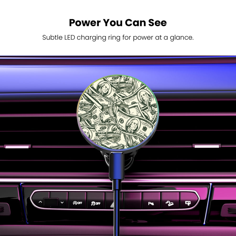 MyBat Design Lab Magnetic Wireless Charging Vent Mount - Black - Money Stack - MCGWIRC21BK-082-8.jpg