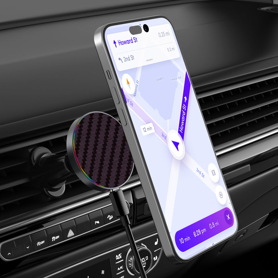 MyBat Design Lab Magnetic Wireless Charging Vent Mount - Black - Carbon Fiber - MCGWIRC21BK-083-3.jpg