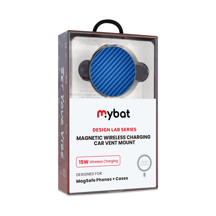 MyBat Design Lab Magnetic Wireless Charging Vent Mount - Black - Blue Carbon Fiber - MCGWIRC21BK-084-10.jpg